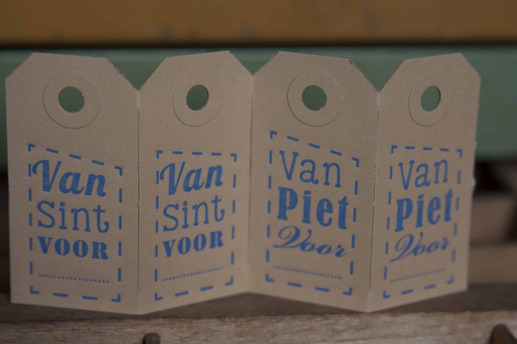 Sint en piet labels - sinterklaas- sint cadeau- inpakken - letterpress- handmade