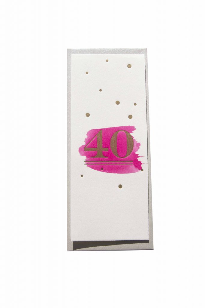 verjaardag kaart fabulous 40 jaar!  bruidspaar getrouwd